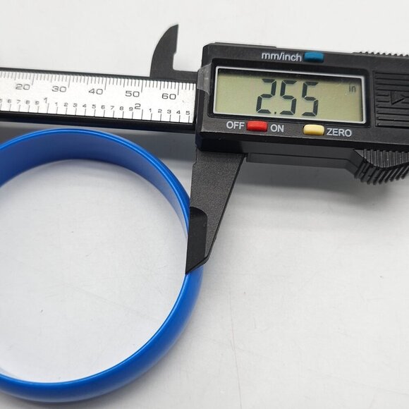 Blue Acrylic Bangle Vintage 1980s Bracelet 2.55" Diameter - Picture 4 of 4